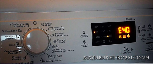 Lỗi E40 máy giặt Electrolux