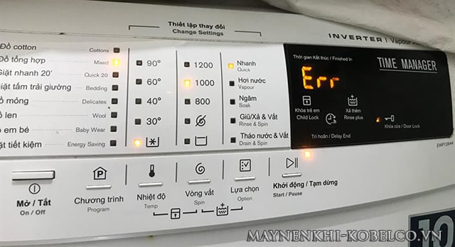 Máy giặt Electrolux báo lỗi ERR