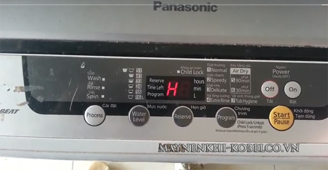 Máy giặt Panasonic báo lỗi H01