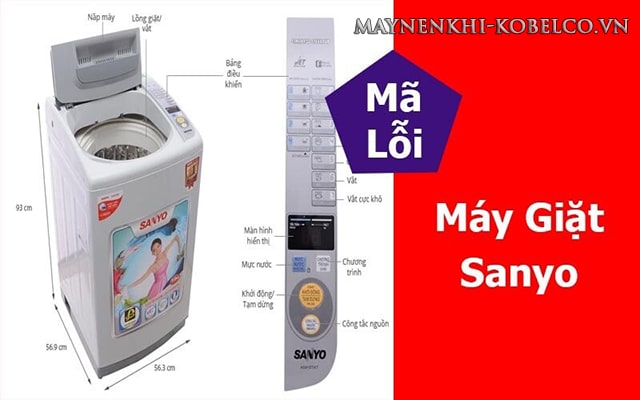 Nguyên nhân và cách khắc phục máy giặt Sanyo lỗi EA, EC, E1, E2, EC, EA, U5, U4,...