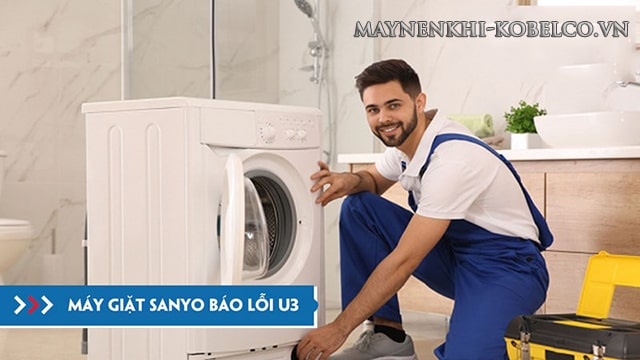 Máy giặt Sanyo lỗi U3: Máy giặt đặt không cân bằng